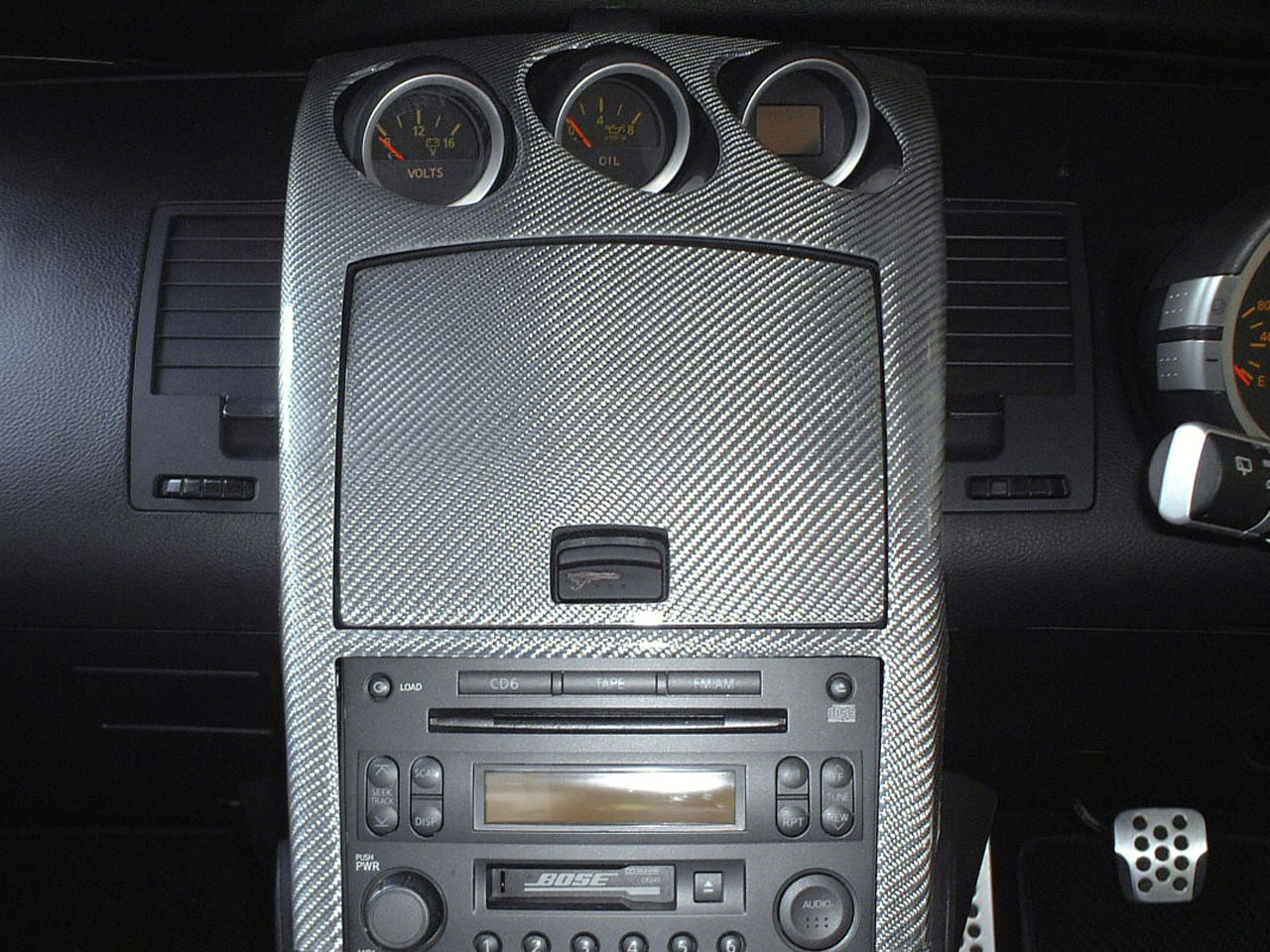 62040円 てなグッズや フェアレディZ Z33 RSW インストルメントパネルセット 2003- 前期専用 シルバーカーボン製 ミッション