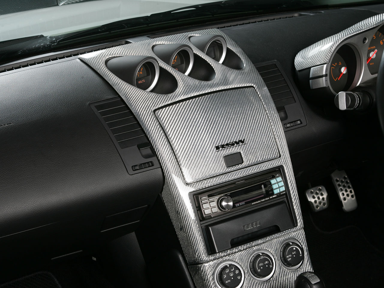 フェアレディZ Z33 RSW ミッション インストルメントパネルセット 2006- シルバーカーボン製 後期専用